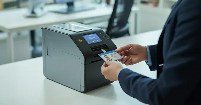 ماكينات طباعة الكارنيهات والكروت البلاستيك
