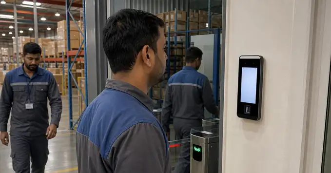 Suitable attendance device for factories and shifts